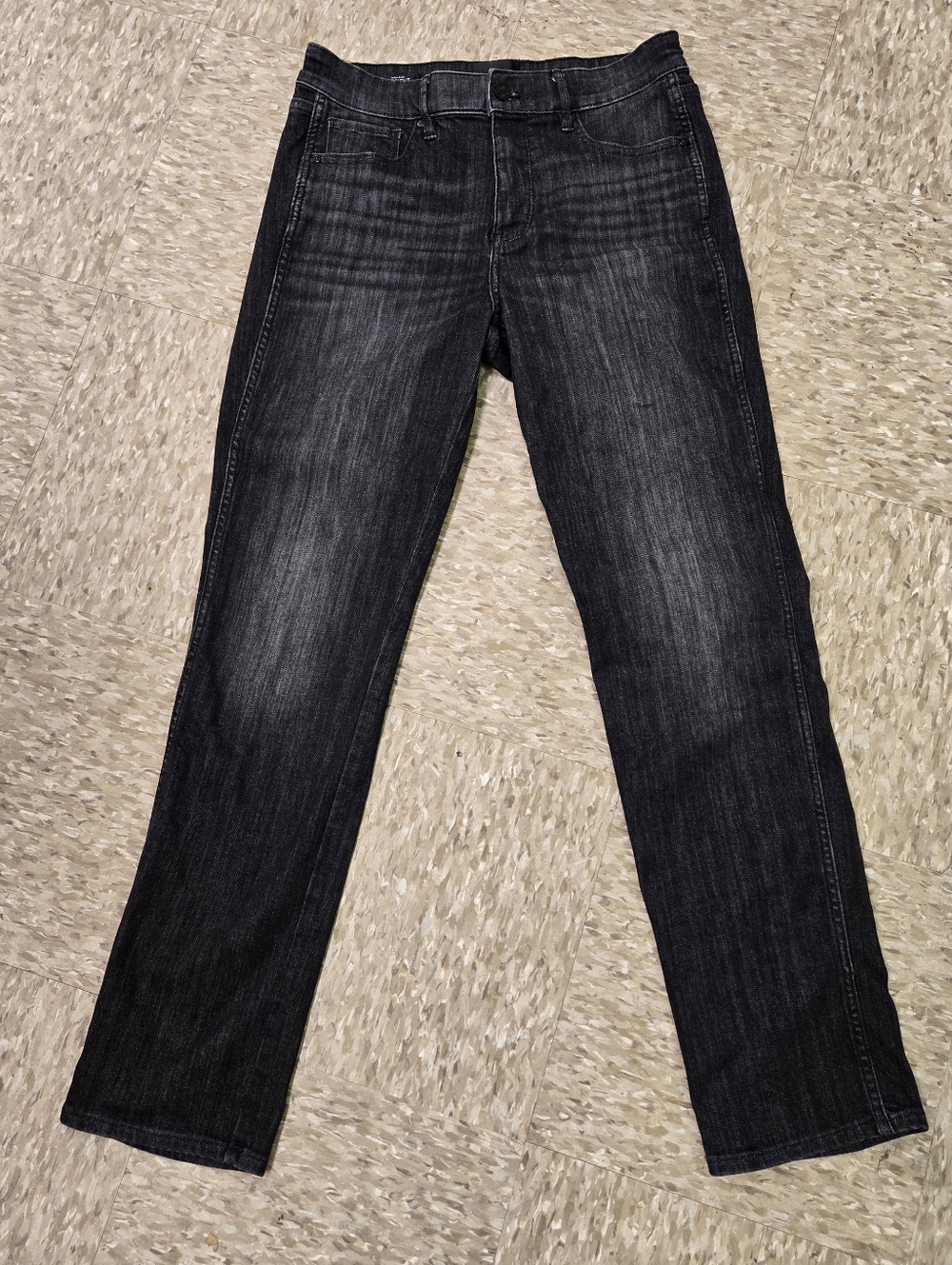 Women's Charcol/Black Straight-Leg Jeans